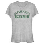 Stranger Things Hawkins PHYS Ed Heather Gri Kadın T-shirt