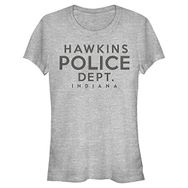 Stranger Things Hawkins Police Department Heather Gri Kadın T-shirt
