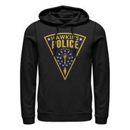 Stranger Things Hawkins Police Seal Schwarz Kapüşonlu Unisex Sweatshirt