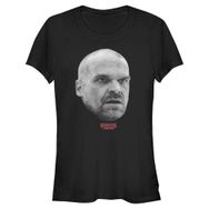 Stranger Things Hopper Head Short Sleeve Schwarz Kadın T-shirt