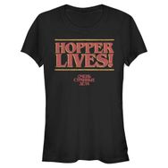 Stranger Things Hopper Schwarz Kadın T-shirt