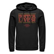 Stranger Things Hopper Schwarz Kapüşonlu Unisex Sweatshirt
