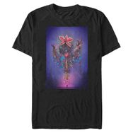 Stranger Things Lit Short Sleeve Schwarz Erkek T-shirt