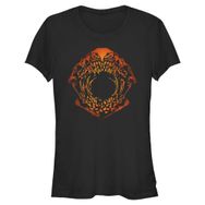 Stranger Things Mind Flayer Pumpkin Face Short Sleeve Schwarz Kadın T-shirt