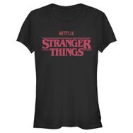 Stranger Things Netflix Stranger Logolu Schwarz Kadın T-shirt