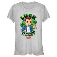 Stranger Things Not Lucky Short Sleeve Heather Grey Kadın T-shirt