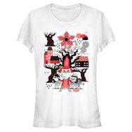 Stranger Things Red Black Short Sleeve Weiß Kadın T-shirt
