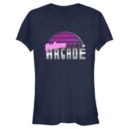 Stranger Things Retro Arcade Navy Mavi Kadın T-shirt