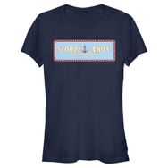 Stranger Things Scoops Ahoy Panel Navy Mavi Kadın T-shirt
