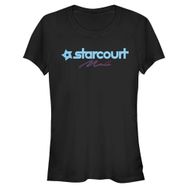 Stranger Things Starcourt Logo Short Sleeve Schwarz Kadın T-shirt