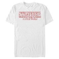 Stranger Things Stranger Neon Logolu Beyaz Erkek T-shirt