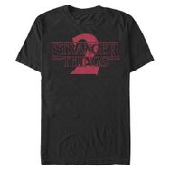 Stranger Things Stranger Two Solid Logolu Schwarz Erkek T-shirt