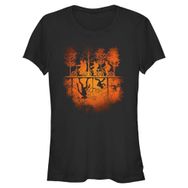 Stranger Things Upside Down Pumpkin Schwarz Kadın T-shirt
