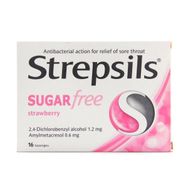 Strepsils Şekersiz Çilek Aromalı 16 Pastil