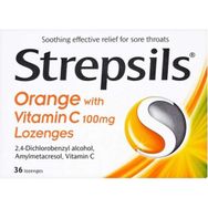 Strepsils Vitamin C Portakal Aromalı 2x24 Pastil