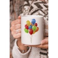 Stüdyo SM Balon Vektörel Çizim Baskılı Kupa Bardak