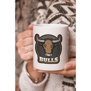 Stüdyo SM Bulls Washington Boğa Vektörel Çizim Baskılı Kupa Bardak