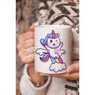 Stüdyo SM Unicorn Vektörel Çizim Baskılı Kupa Bardak