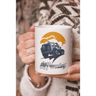 Stüdyo SM Vektörel Çizim Offroader Jip Logo Baskılı Kupa Bardak