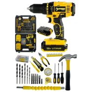 Sturdy 56V8AH A-Z-V Darbeli Seri Metal Şanzuman Şarjlı Çift Akülü Matkap 39 Parça Uç Setli