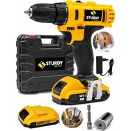 Sturdy 58V 6AH Lıon Çift Akülü Darbeli 7-19 Lokma Uclu Turbo Şarjlı Vidalama Matkap