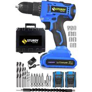 Sturdy 58VF 8 mah 27 Parçalı Turbo Çift Akülü Vidalama New Technology Şarjlı Matkap Seti