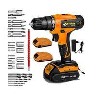 Sturdy Japon Technology 56 V 8 AH P-Q-S Seri Darbeli Metal Şanzuman 27 Parça Şarjlı Çift Akülü Matkap