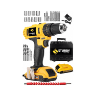 Sturdy Japon Technology 58V8AH Rotary Seri Darbeli Metal Şanzuman Şarjlı Çift Akülü Matkap 27prç Uç Setli 58vsSEtlıstnnlyY