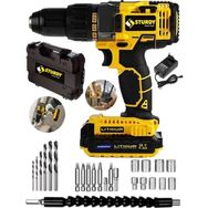 Sturdy Japon Technology 58V8AH W-Q-Z Seri Metal Şanzuman Şarjlı Çift Akülü 27 Parça Uç Setli Matkap