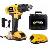 Sturdy Power Tools 42 V 8 Ah Li-on Çift Akülü Vidalama Metal Darbeli Turbo Şarjlı Matkap 27 Parça Set