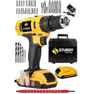 Sturdy Yeni Seri 58V 6AH Lion Çift Akülü Turbo Şarjlı 27 Parça Uç Setli Vidalama Matkabı