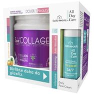 Suda Collagen Double Beauty Ananas Kolajen 300 gr Toz + Suda Beauty All Day Care 50 ml Yüz Kremi