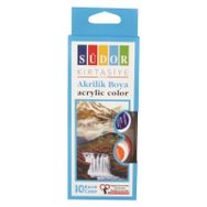 Südor 10 Renk 15 ml Cam Şişede Akrilik Boya