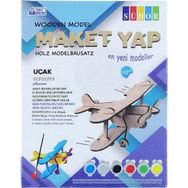 Südor MD20115X15X6 cm Ahşap Maket Uçak Boyama Seti