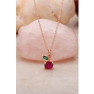 Sümer Telkari 7214-MP7214 Telkâri Elma Rose Mini Gümüş Kolye