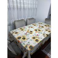 Sunflower Desenli 3D Dikdörtgen Masa Örtüsü (160x200)