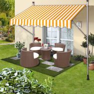 Sunfun Sarı-Beyaz 300x130 cm Teleskopik Tente