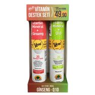 Sunlife Multivitamin Mineral Ginseng 20 Efervesan Tablet + Multivitamin Mineral Q10 20 Efervesan Tablet