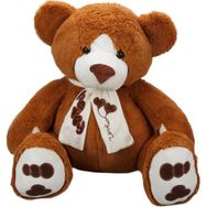 Sunman 60 cm Kahverengi Oturan Happy Atkılı Ayı Peluş Oyuncak