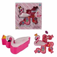 Sunman Flamingo Şekilli 3 Katlı Makyaj Güzellik Seti