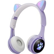 Sunsky B30 Kedi Kulak Mor Bluetooth Kulaklık