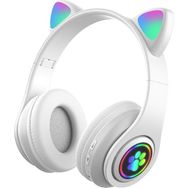 Sunsky B39 Kedi Kulak Beyaz Bluetooth Kulaklık