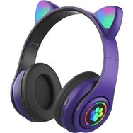 Sunsky B39 Kedi Kulak Mor Bluetooth Kulaklık