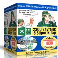 Süper Excel Uzmanlık Eğitim Seti 5 Kitap Enine Boyuna Eğitim
