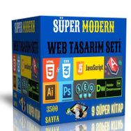 Süper Modern Web Tasarım Seti 9 Süper Kitap Enine Boyuna Eğitim