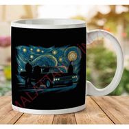 Supernatural Van Gogh Inspired Art Night Scene Baskılı Kupa