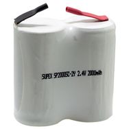 Supex 2.4Volt 2000mAh 2'li Yanyana Şarzlı Süpürge Pili