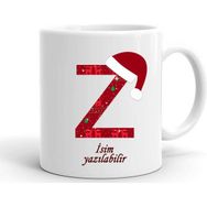 Süsslüdüşler Yeni Yıl Özel Şapkalı Z Harf Kişiye Özel Kupa Bardak