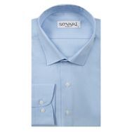 Süvari Slim Fit Mavi Düz Erkek Gömlek