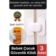 Svein Özel Üretim Çekmece Buzdolabı Pencere Dolap Sabitleyici Çocuk Bebek Koruyucu Güvenlik Kilidi 3 Adet
